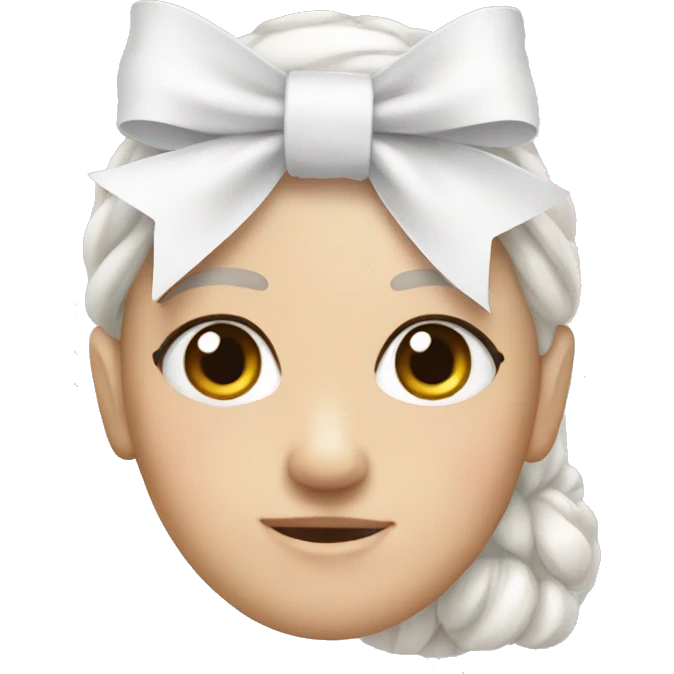 Pretty white bow emoji