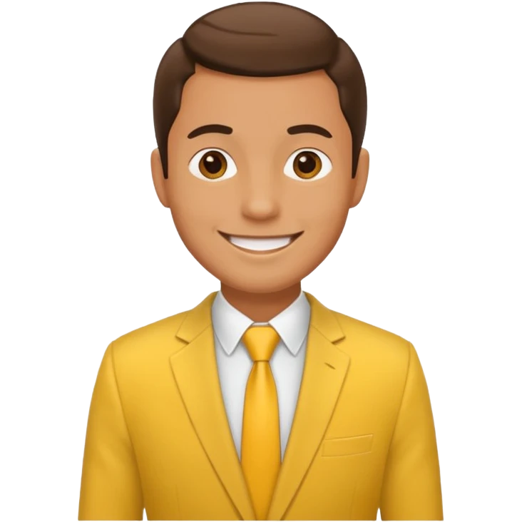 man wearing yellow suit  emoji