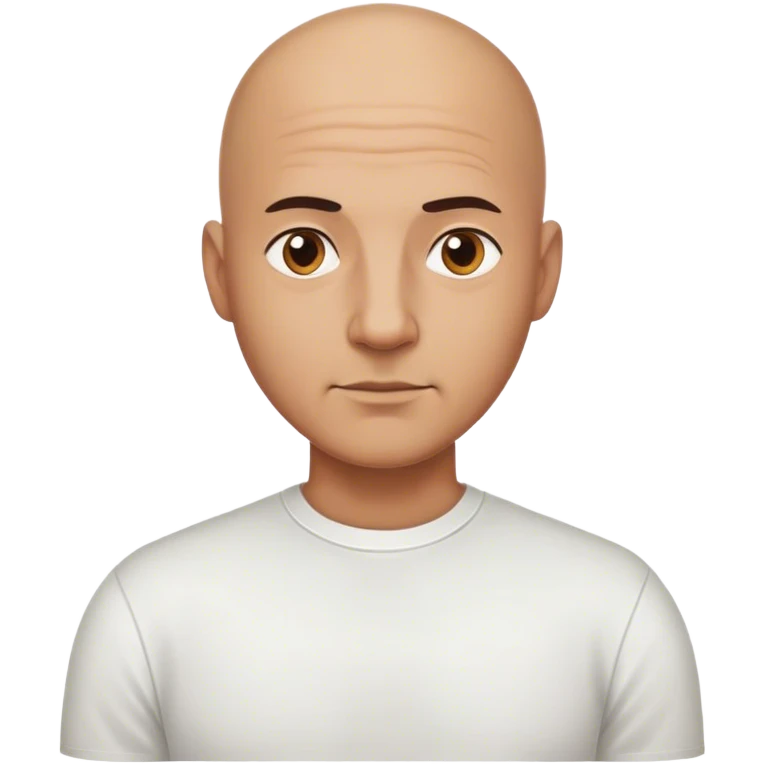 bald man in white shirt emoji
