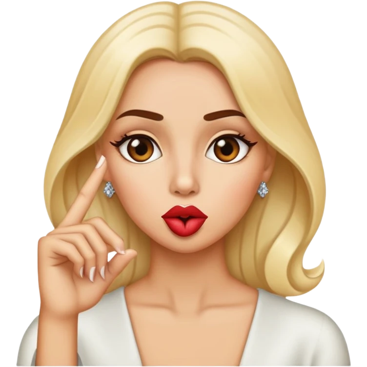Diva diciendo silencio  emoji