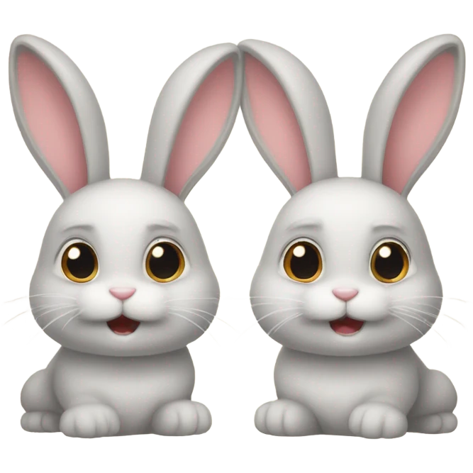 Two bunnies emoji