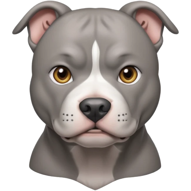 silver pitbull grey eyes emoji