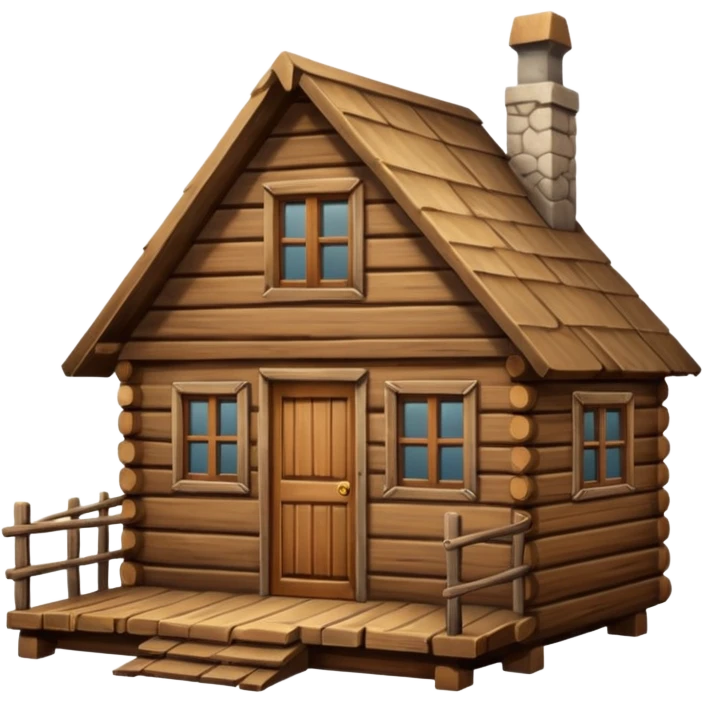 wooden cabin emoji