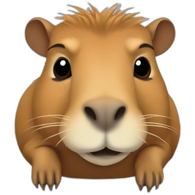 Capybara lying  emoji