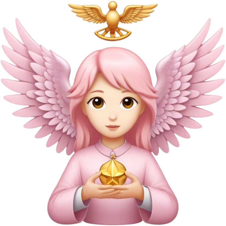 six winged seraphim light pink  emoji