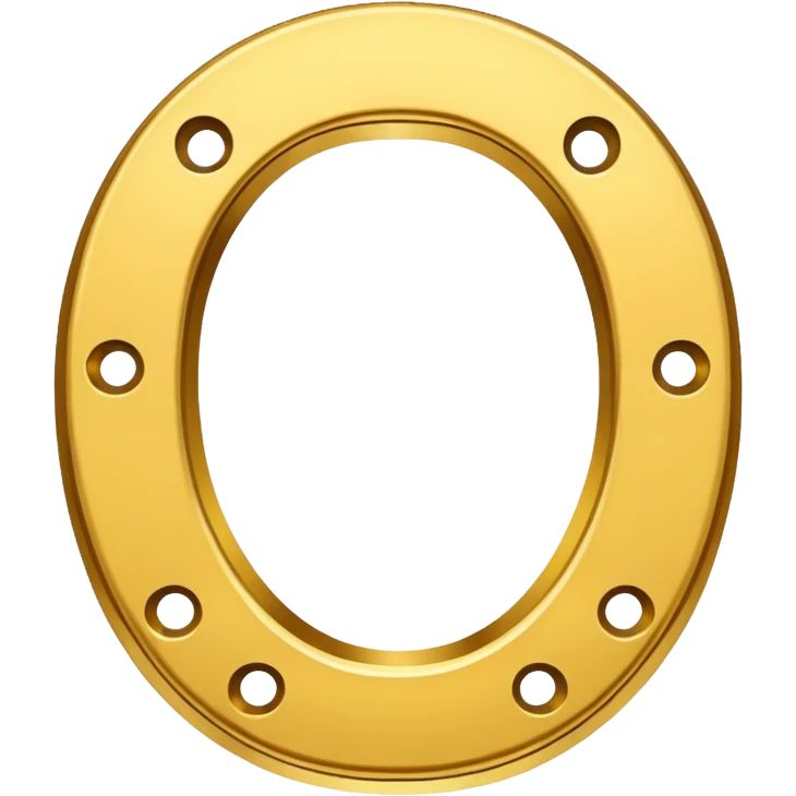 Golden horse shoe emoji