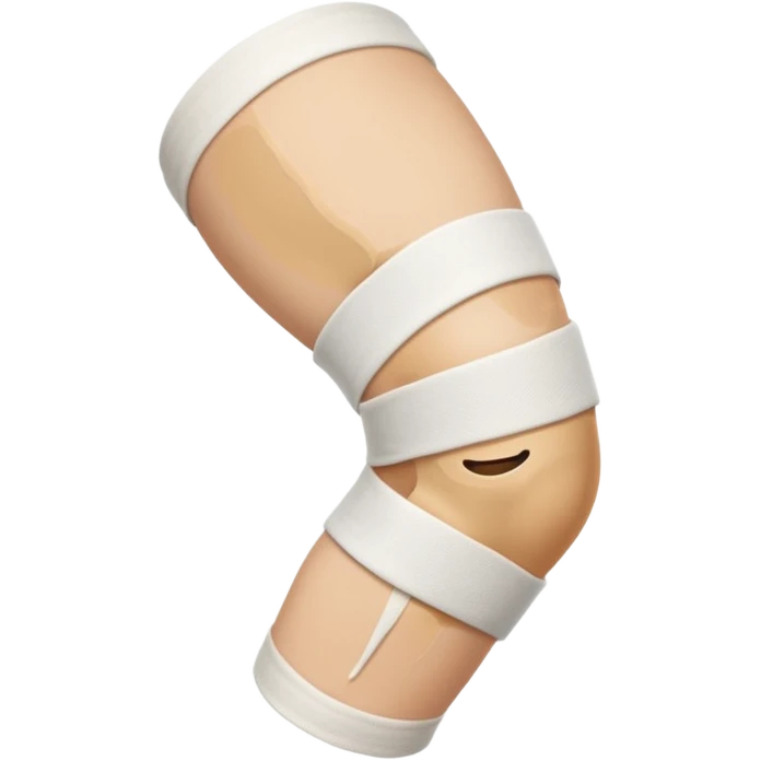 сделай на белом фото эмодзи ноги забинтованное колено emoji