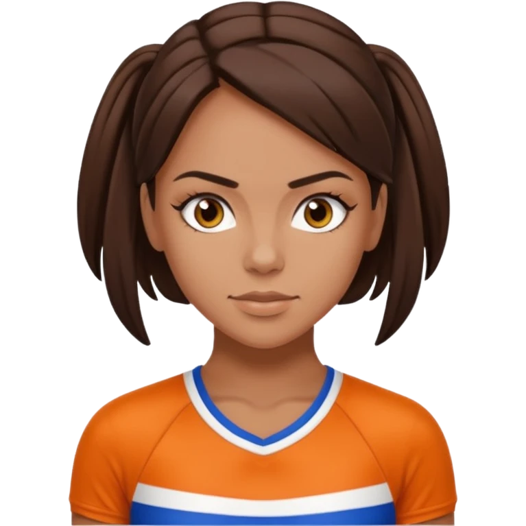 Sporty Spice with dark brown hair emoji