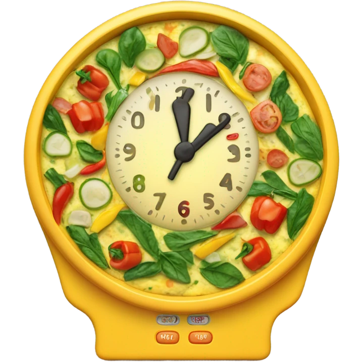 Frittata alarm clock emoji