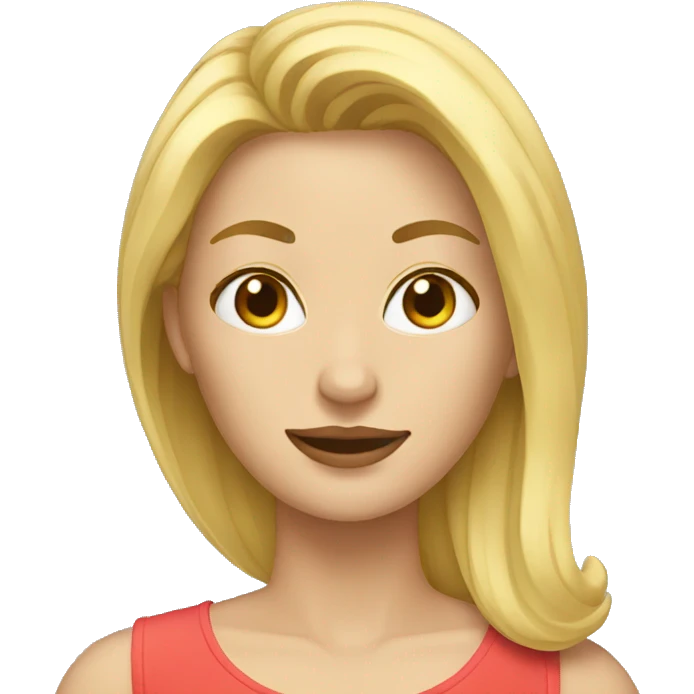 blonde woman with feet emoji