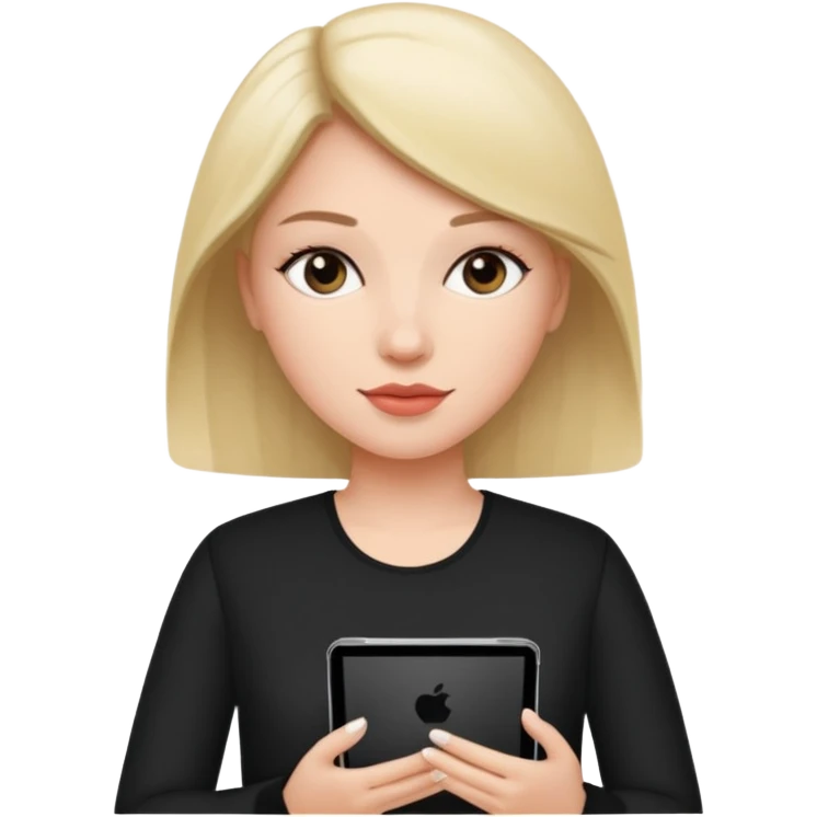 ESTUDIANTE CON IPAD mujer emoji