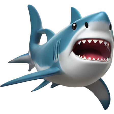 Shark with a fire emoji