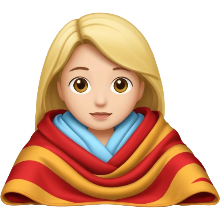 woman with blanket emoji