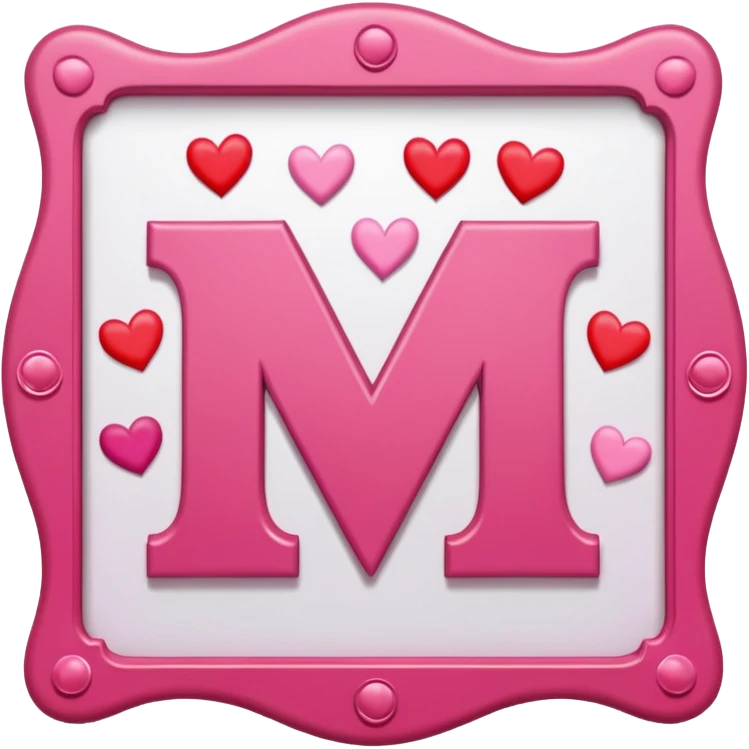 Mit vieeel Lieeebe - letter on a sign and hearts around it emoji