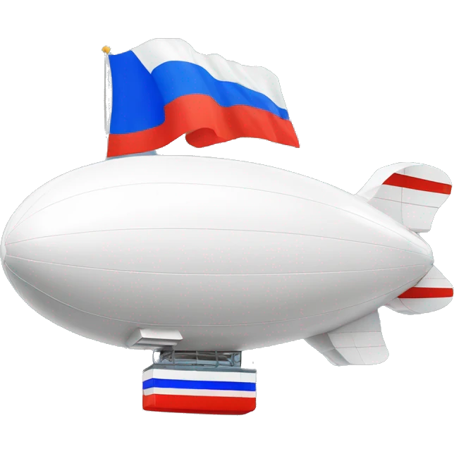 blimp with a russian federation flag emoji