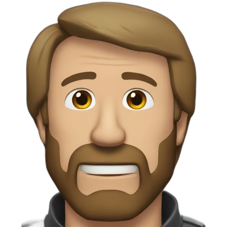 chuck norris as this is fine meme character emoji