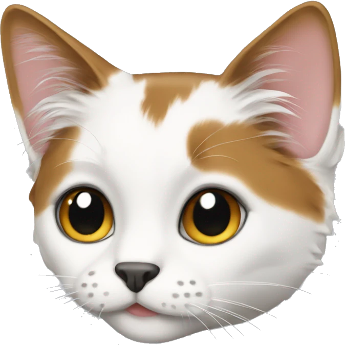 Mostly white calico  emoji