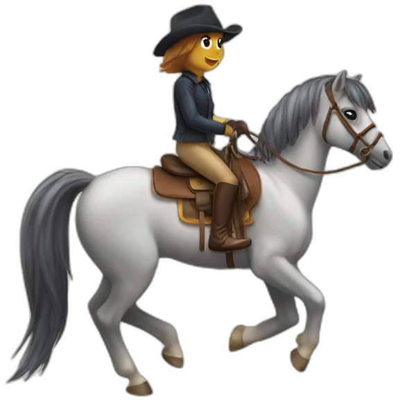 pony riding a horse emoji