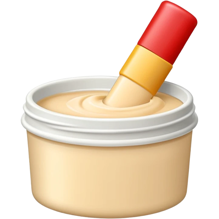 Beige tub of lip balm emoji