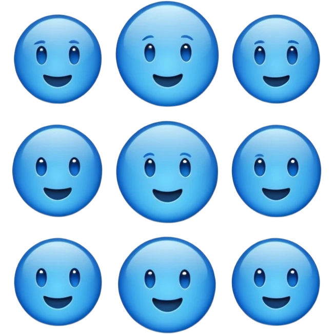 Autocollants bleus emoji