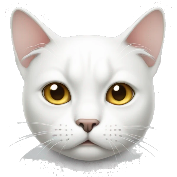 sad white cat emoji
