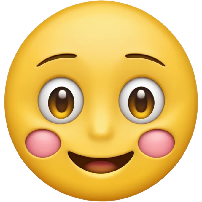 make a yellow emoji face looking to the left with circle open eyes and a horizontal line for a mouth emoji