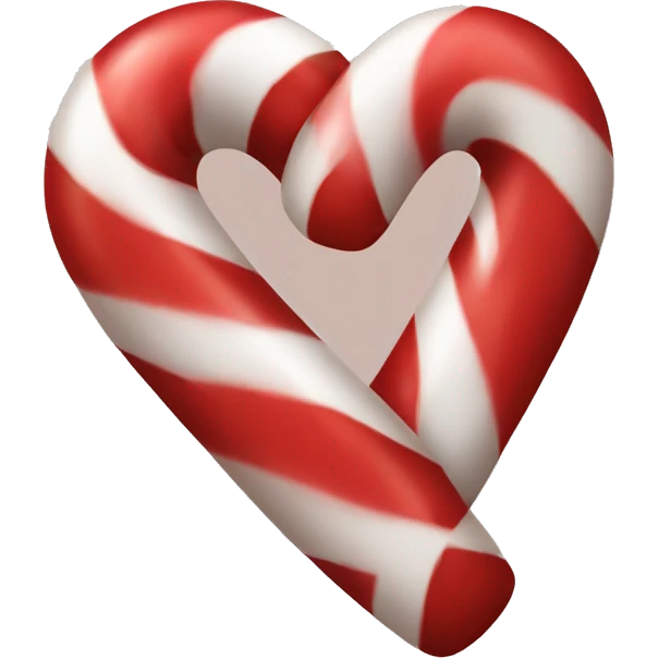 Candy cane heart emoji