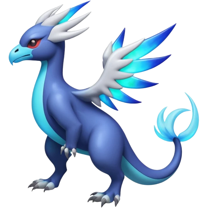 Neon Vibrant Pulsating Trail-glowing Chromatic Trico-Absol-Salamence-Silvally-fusion-hybrid emoji