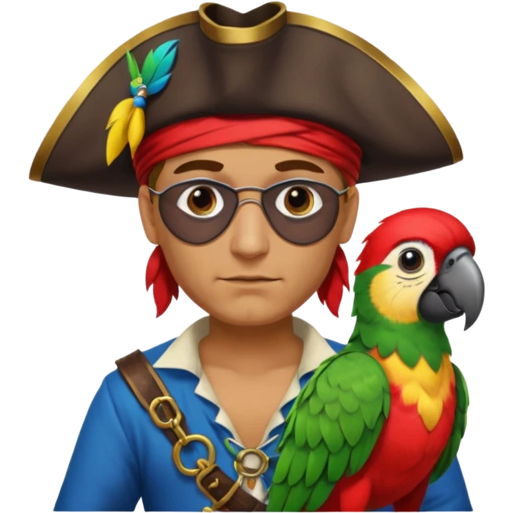 pirate and parrot emoji
