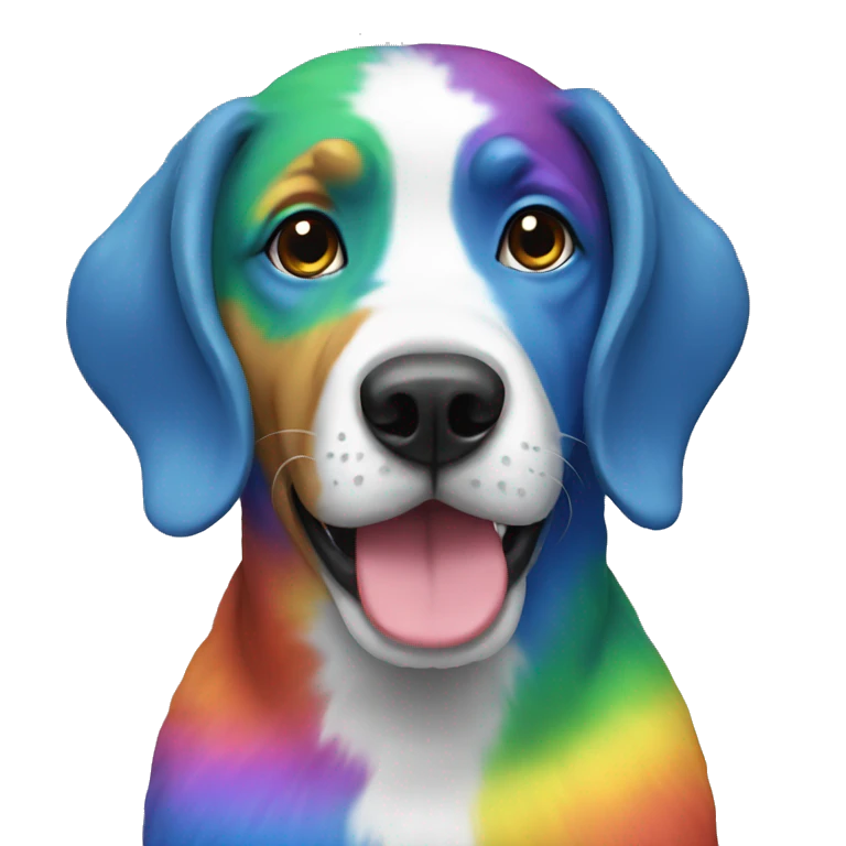Rainbow dog  emoji