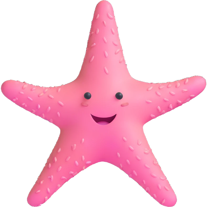Patrick Star from SpongeBob SquarePants, 3D emoji style emoji