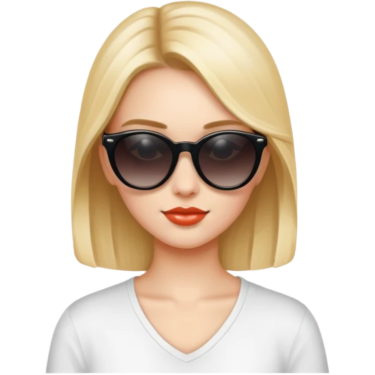 naked girl wearing sunglasses emoji