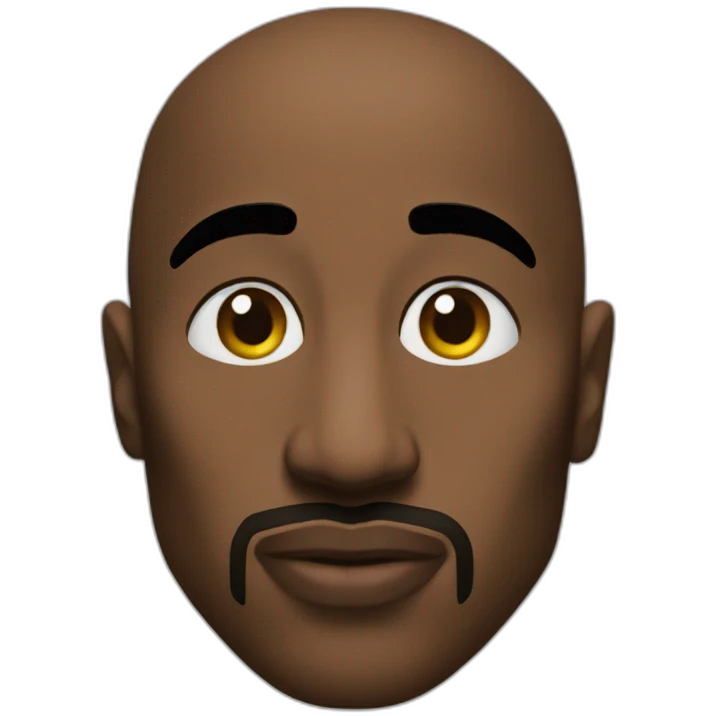 Tupac shakur, Bald emoji