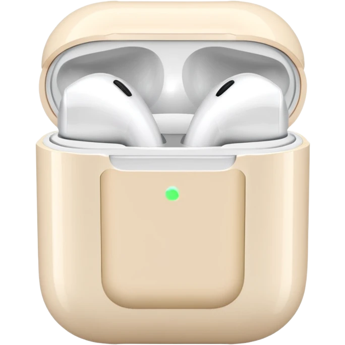 Cream colored AirPods emoji