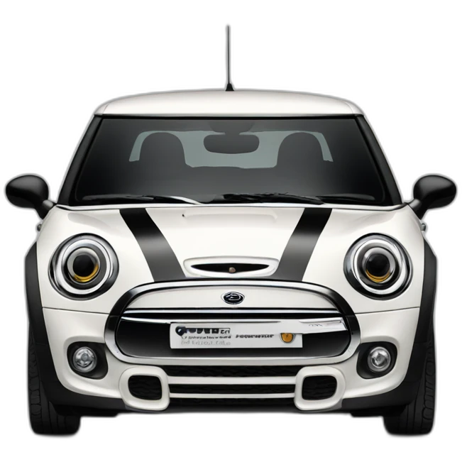 Mini cooper pepper white with black striping emoji