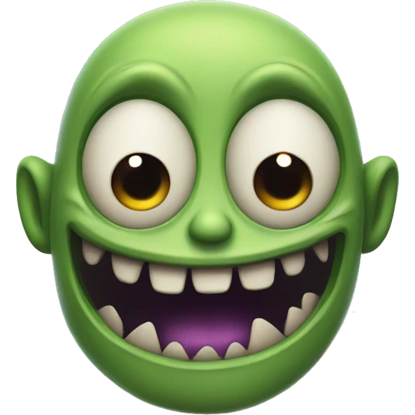 monster with scary grin emoji