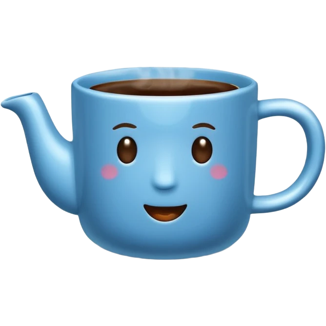 hot blue coffe cup emoji