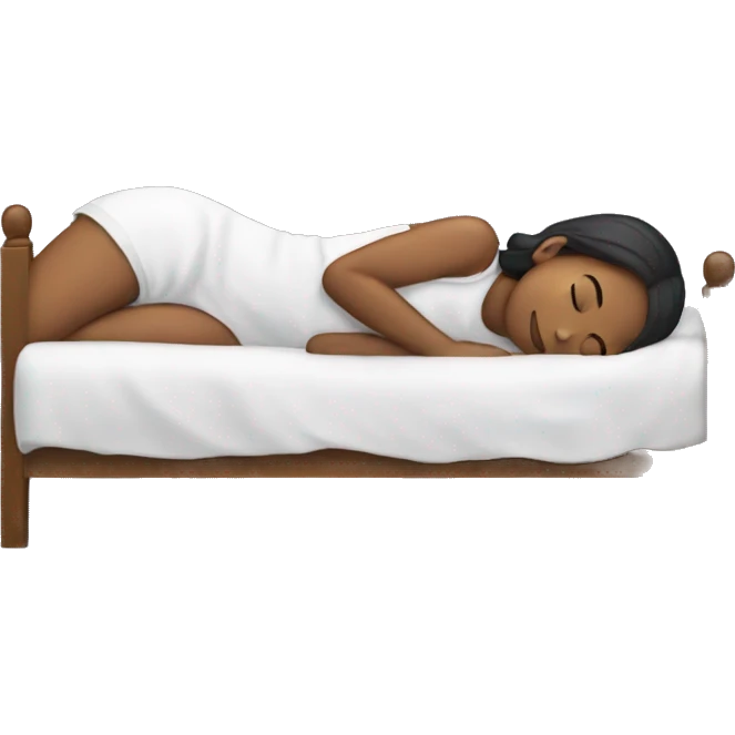 Girl sleeping in the bed  emoji