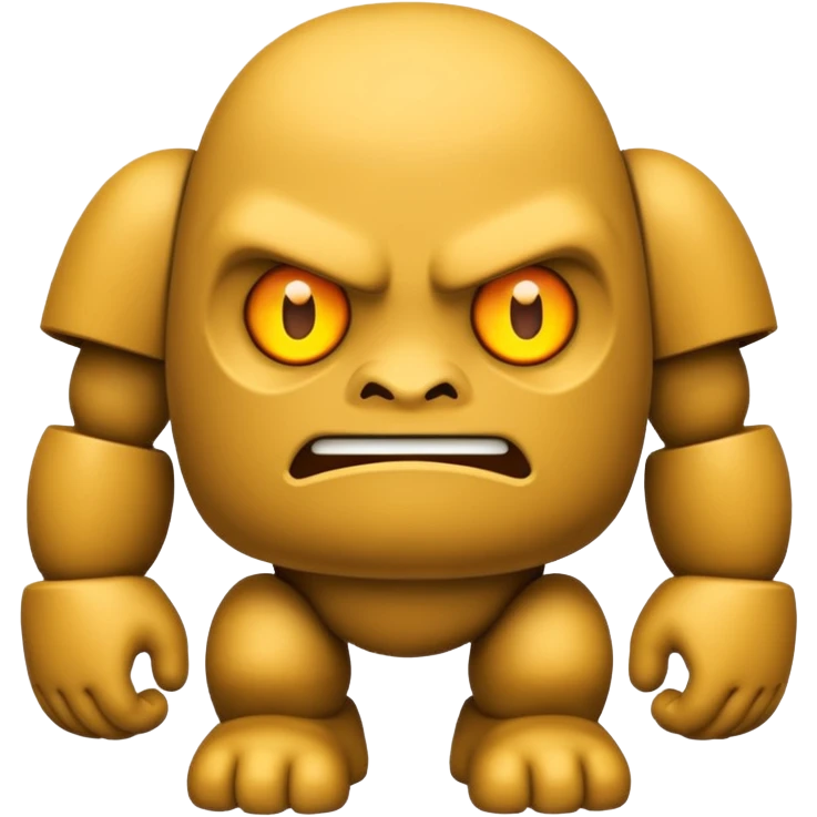 Un golem de pierre emoji