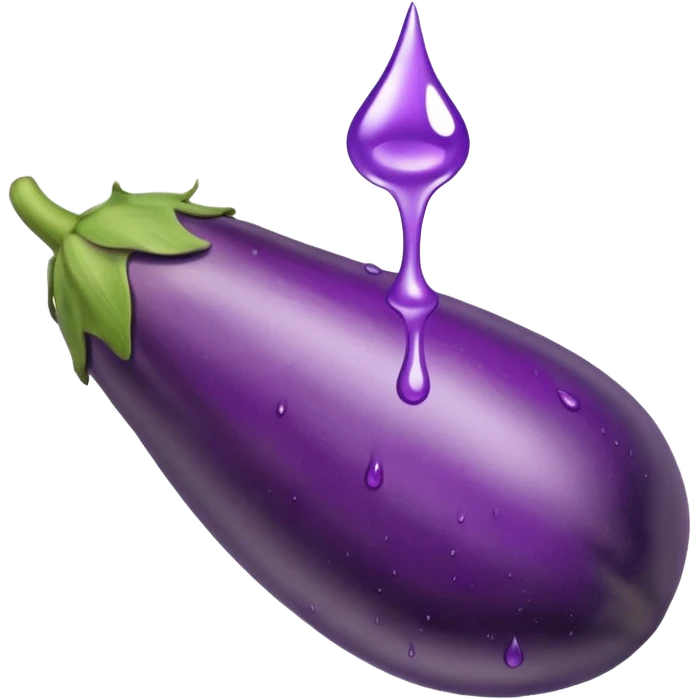 Glue coming out of an eggplant  emoji
