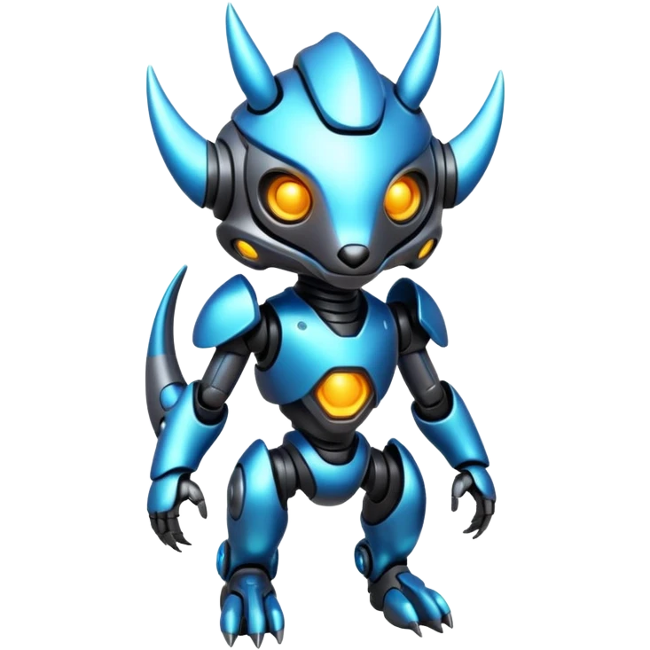  Glowing futuristic cyber-Protogen-Fakémon-Vernid-creature emoji
