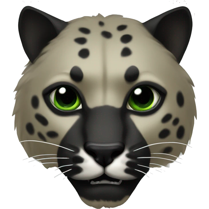 Animal pantera negra con ojos verdes emoji