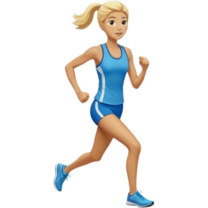give me a tall, blonde female runner emoji