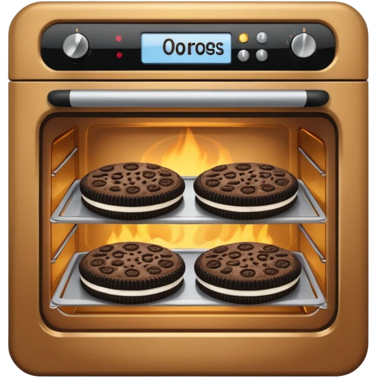 oven with oreo cookies inside emoji