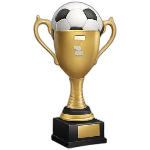 impresora 3D imprimiendo una copa del mundo emoji