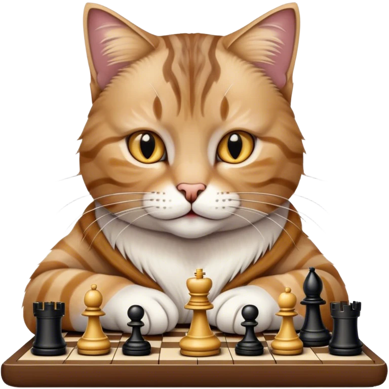 cat playing chess emoji
