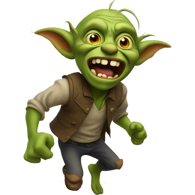 Goblin going crazy  emoji