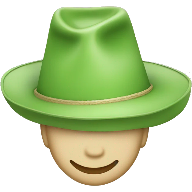Cara FELIZ con sombrero verde emoji