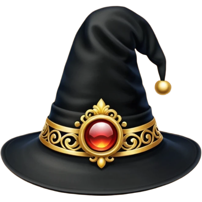 A black magic hat emoji