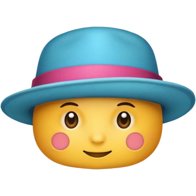 colorful hat emoji
